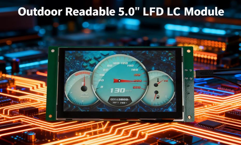 Modulo LCD TFT da 5,0" leggibile all'esterno - Display IPS e ad alta luminosità da 1000 nit per HMI industriale