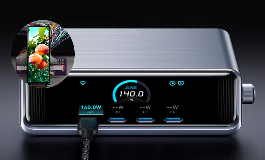 Soluzione di display intelligente per power bank di fascia alta: caso di studio con display TFT da 3,0 pollici.